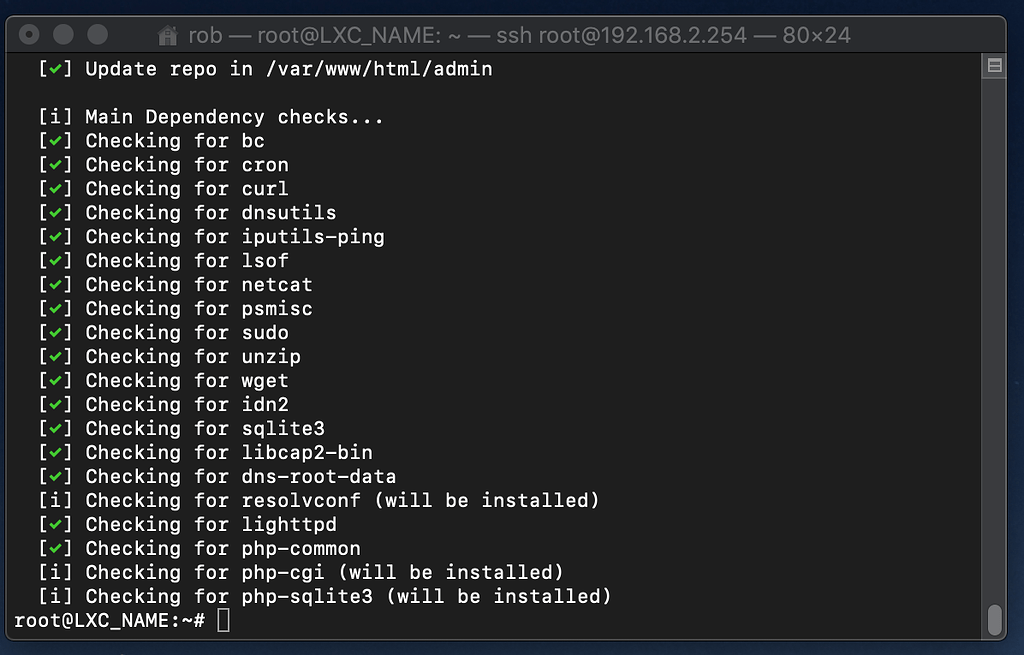Install failure - Help - Pi-hole Userspace