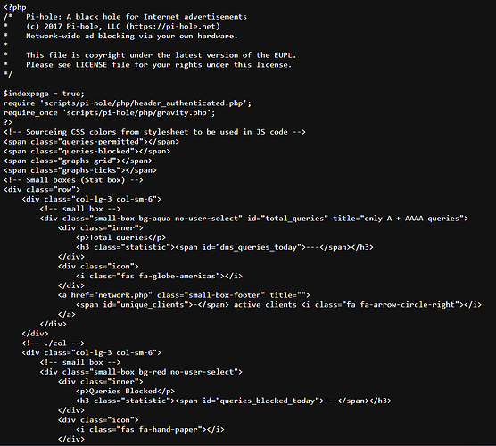 Web Interface - Community Help - Pi-hole Userspace