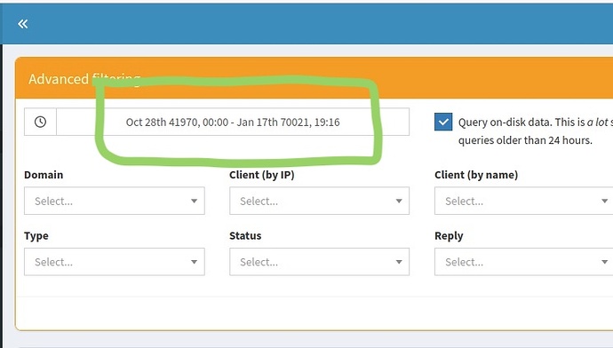 Pihole - Date - Year are incorrect