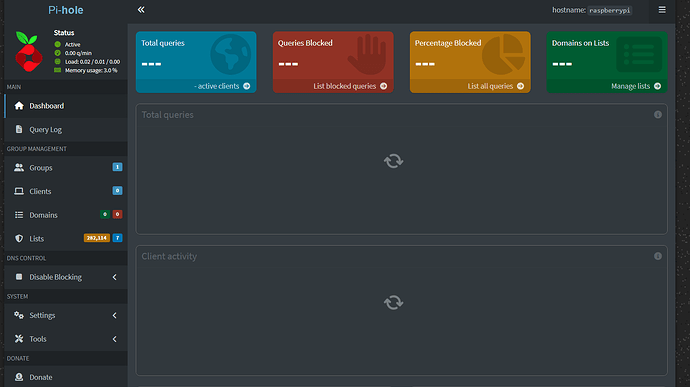 pihole admin dashboard