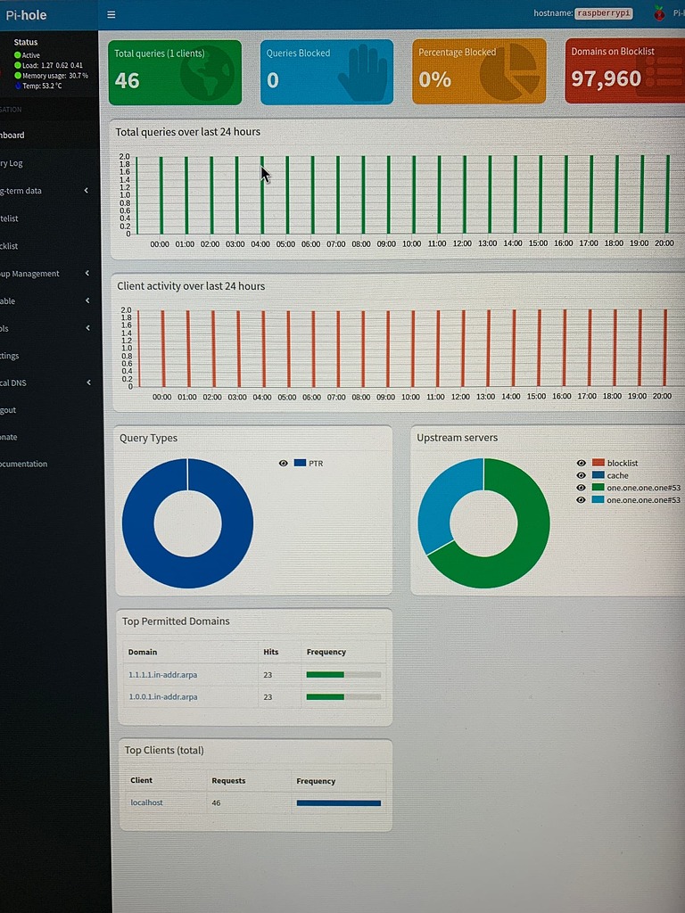 Dashboard update problem - Community Help - Pi-hole Userspace