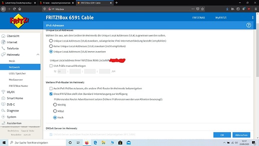 8.IPv6-Konfiguration - Unique Local Addresses, Weitere IPv6-Router im Heimnetz