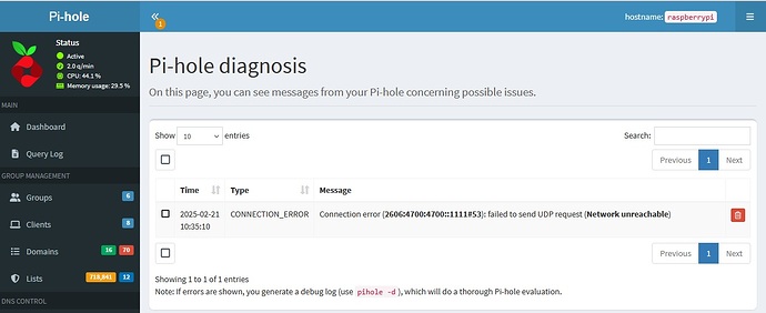pihole diagnosis  2_21_2025