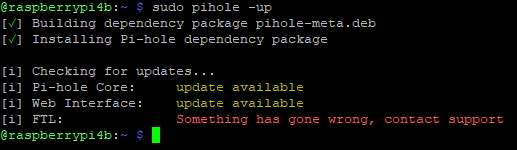 Pi Hole update fails - Help - Pi-hole Userspace