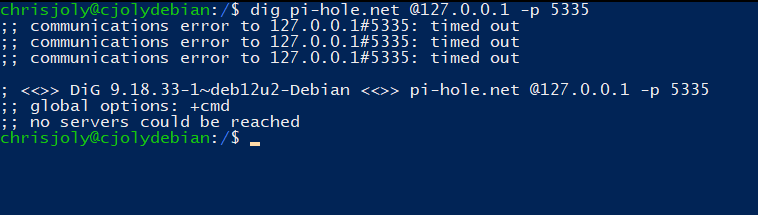 Pi-hole is fine but Unbound not working through port 5335 - Help - Pi ...