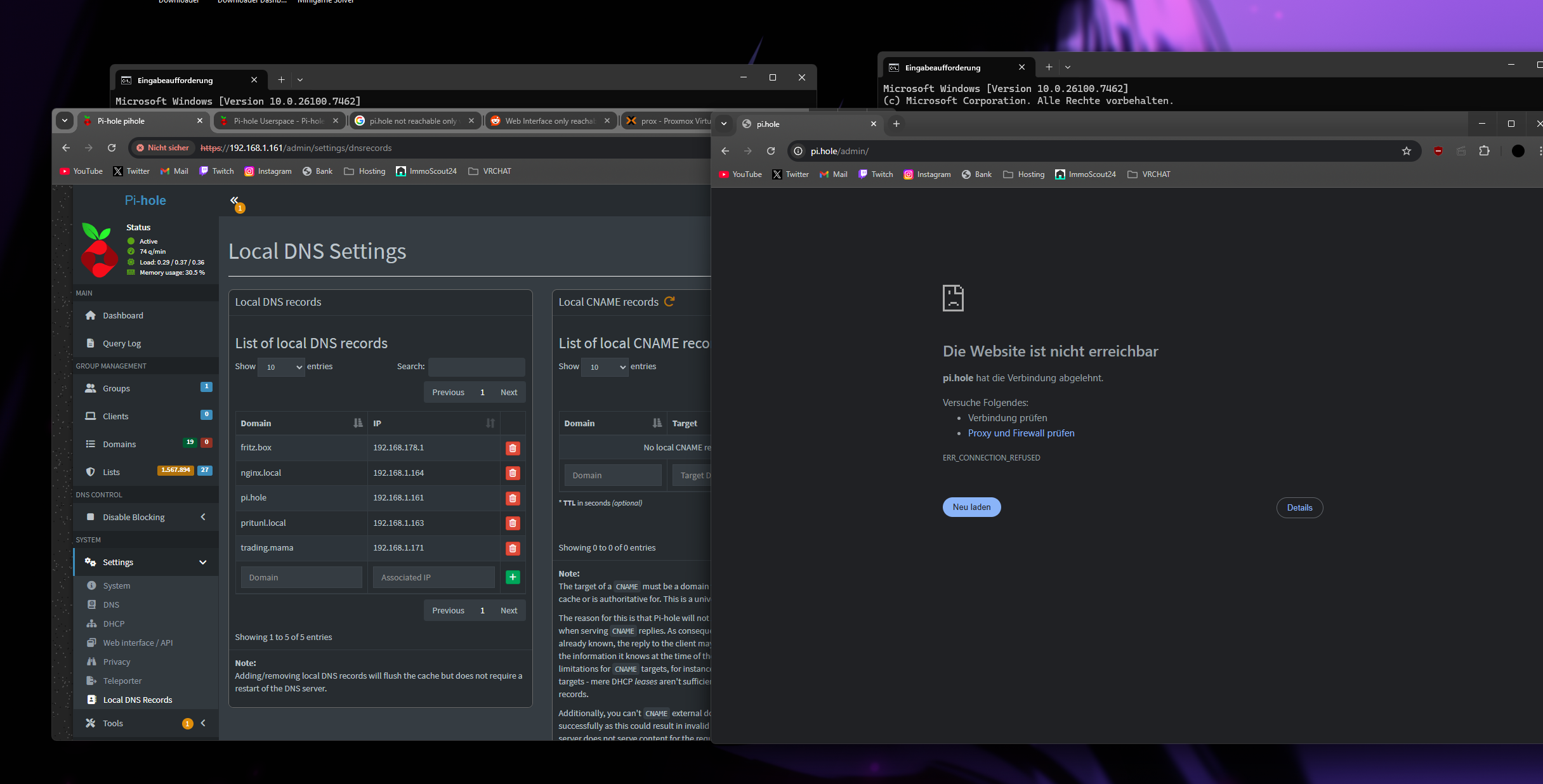 Pi.hole admin interface only reachable via ip adress - Help - Pi-hole ...